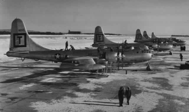 B-50 Superfortress bombers at Carswell Air Force Base, Fort Worth Texas, circa 1951